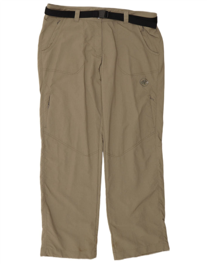 MAMMUT Dame Kort Lige Cargo Bukser UK 18 XL W36 L31 Khaki