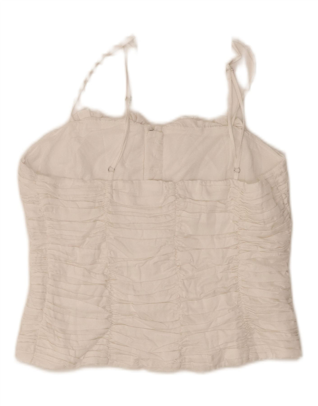 ZARA Womens Crop Cami Top UK 16 Large White