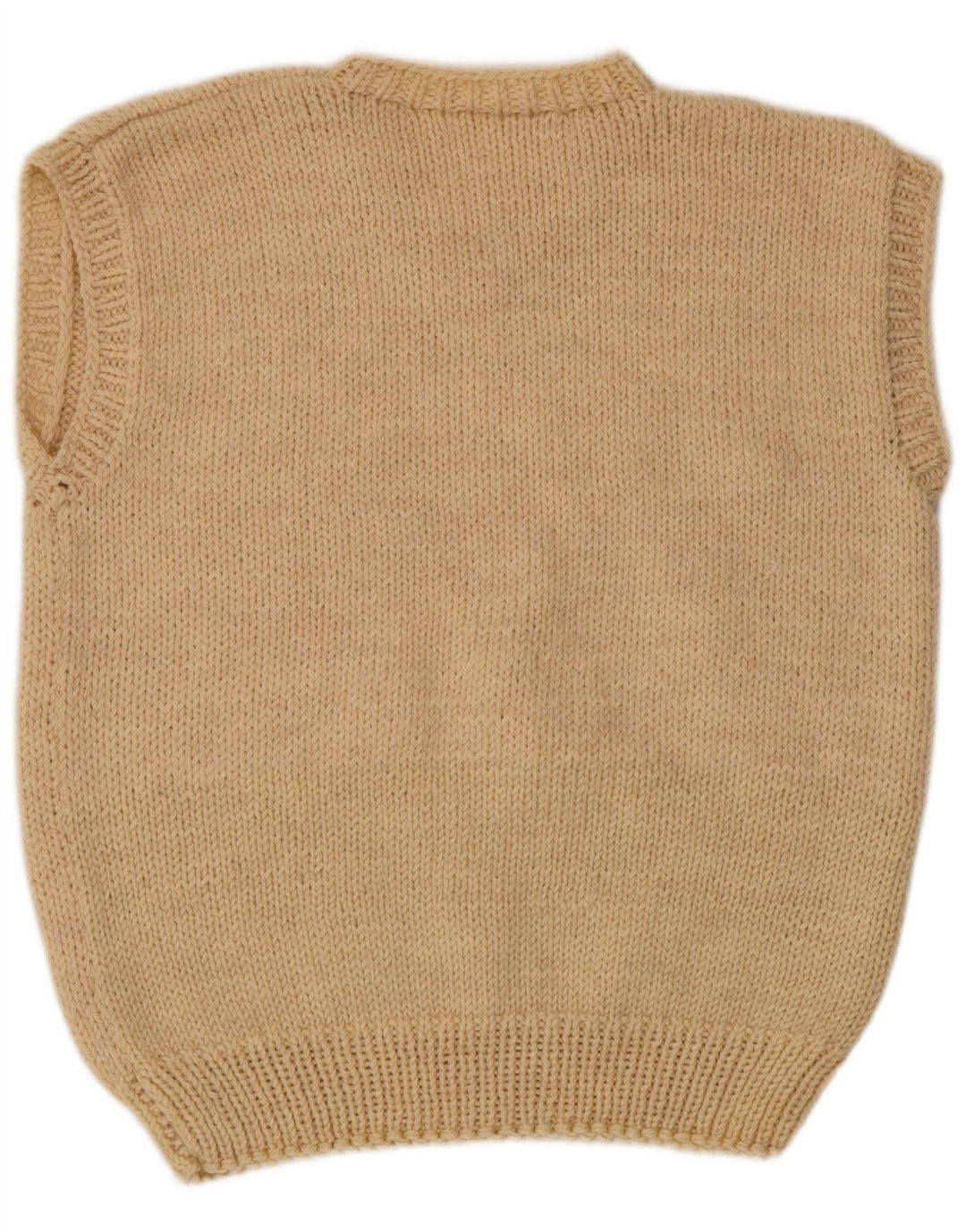 VINTAGE Womens Vest Tank Top UK 16 Large Beige