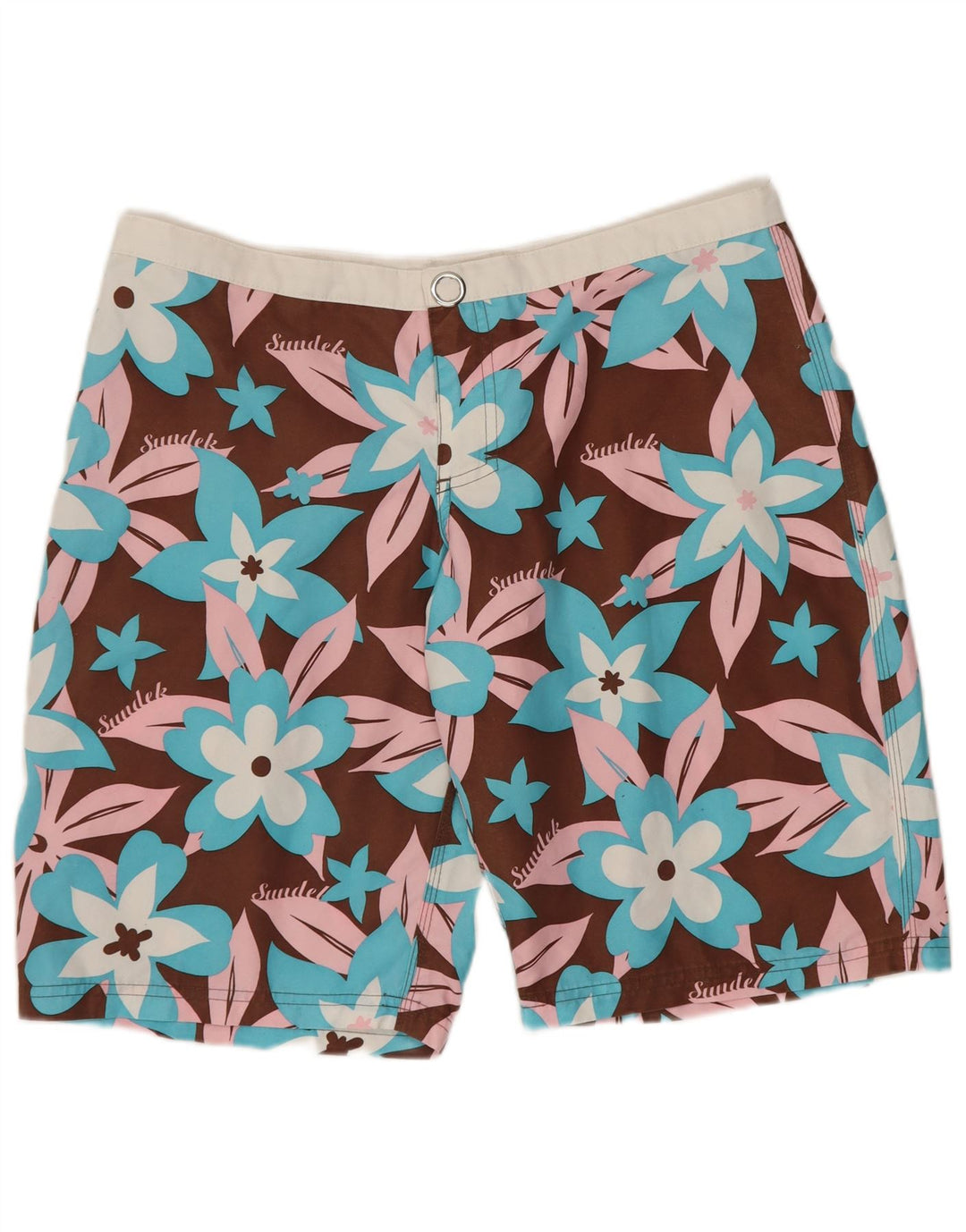 Sundek Herre badeshorts Medium Brun Floral Polyester