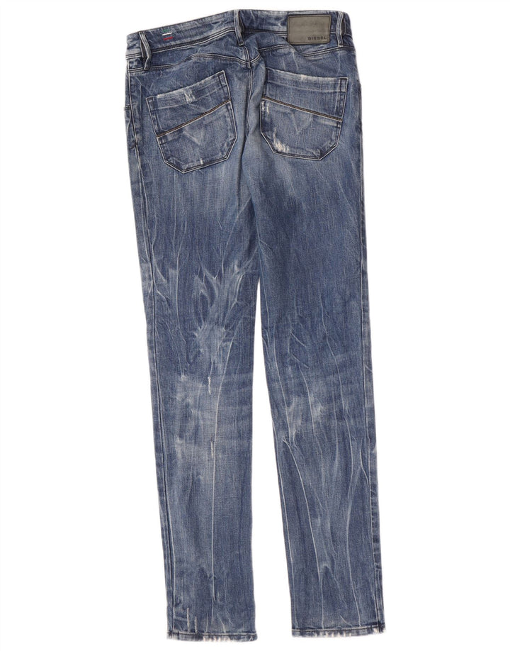 Diesel Dame Nevy Slim Jeans W30 L34 Blå Bomuld