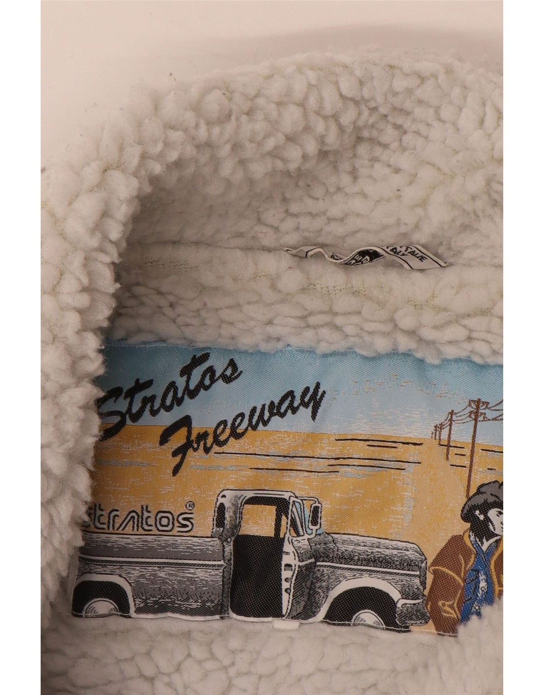 STRATOS Herre Denim Sherpa Jacket UK 42 XL Blå Bomuld