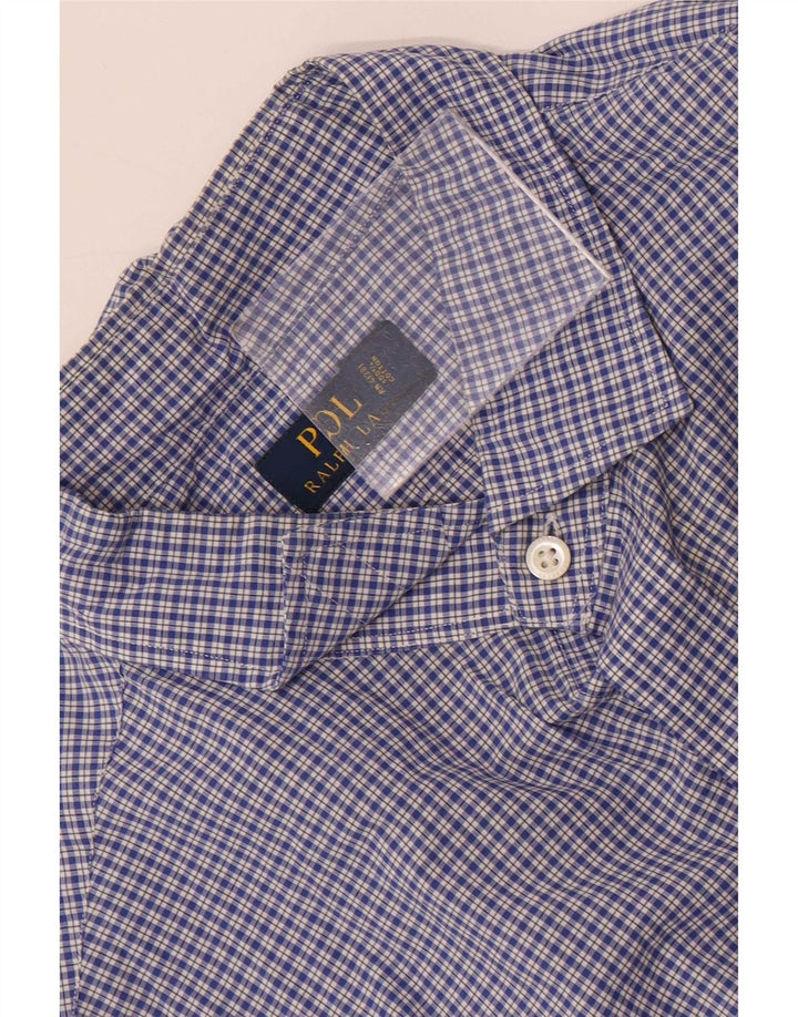 Polo Ralph Lauren herreskjorte 2XL blå ternet bomuld