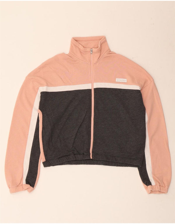 Hollister Womens Crop træningsdragt topjakke UK 10 Small Pink Colourblock