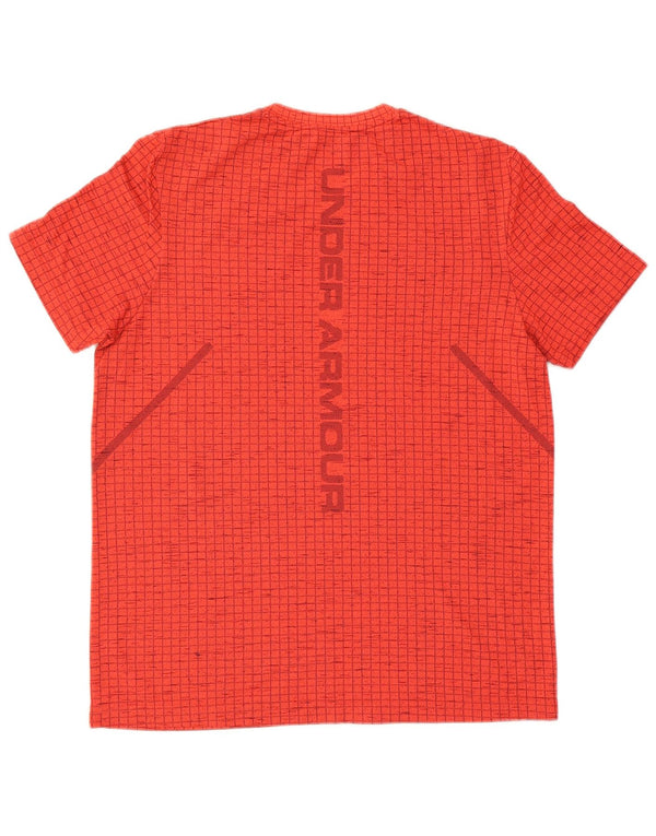 Under Armour Herre Grafisk T-Shirt Top Stor Rød Nylon