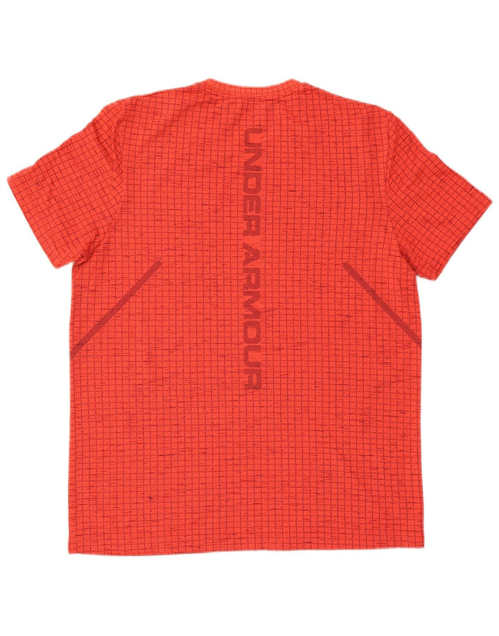 Under Armour Herre Grafisk T-Shirt Top Stor Rød Nylon