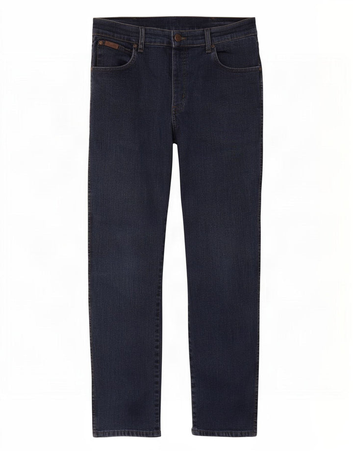 Wrangler Herre Texas Stretch Straight Jeans W33 L30 Marineblå Bomuld