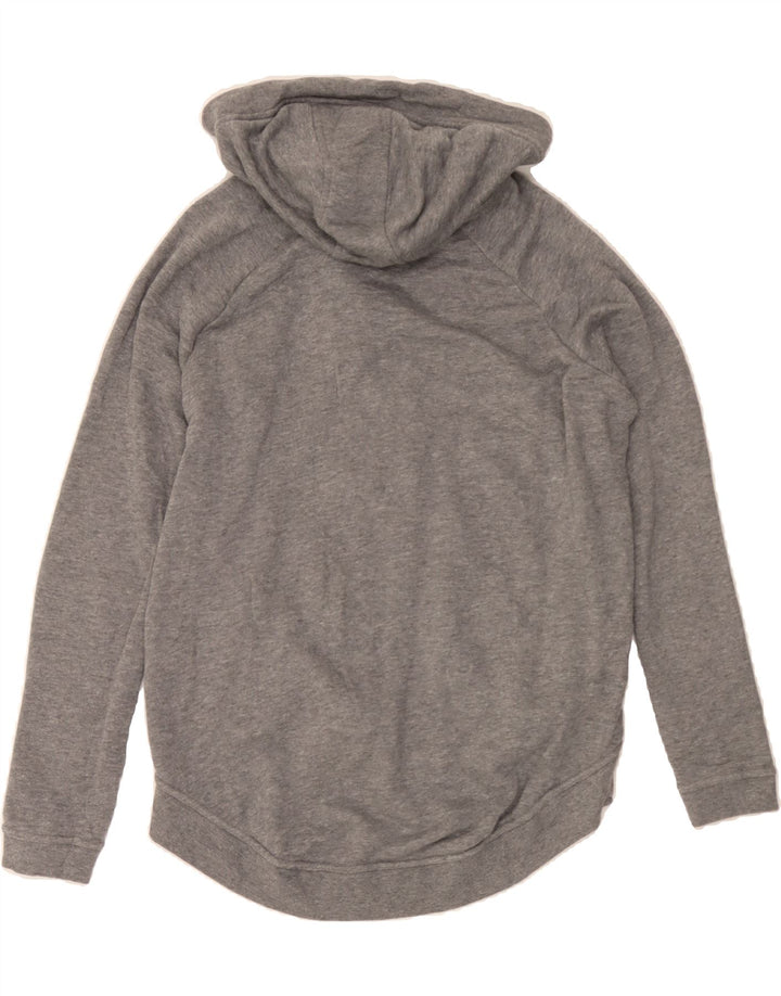 NIKE Womens Oversized Zip Hoodie Sweater UK 10 Small Grey Cotton Vintage Nike and Second-Hand Nike from Messina Hembry 