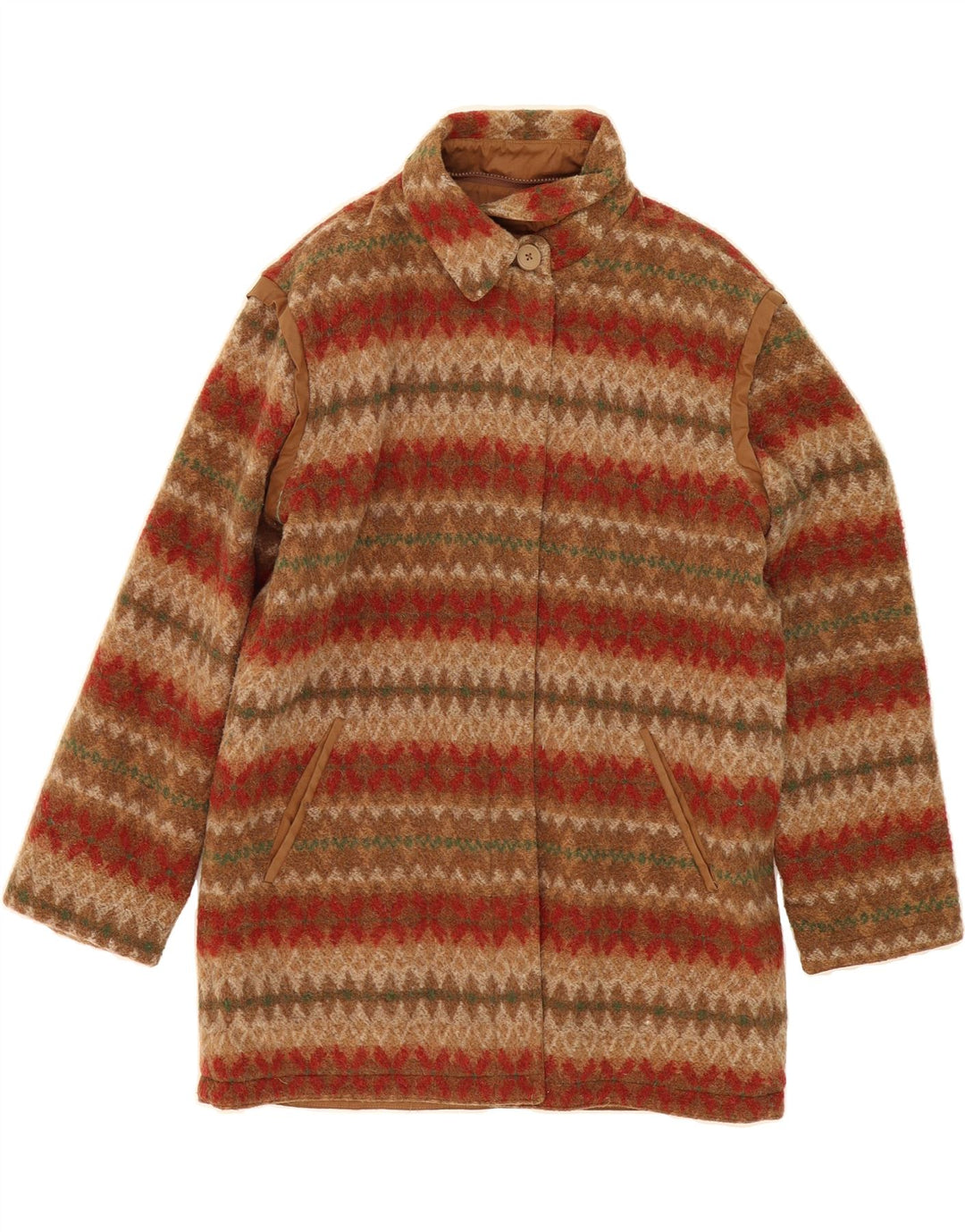 C&A Womens Reversible Jacket EU 46 XL Brown Striped Polyester Vintage C&A and Second-Hand C&A from Messina Hembry 
