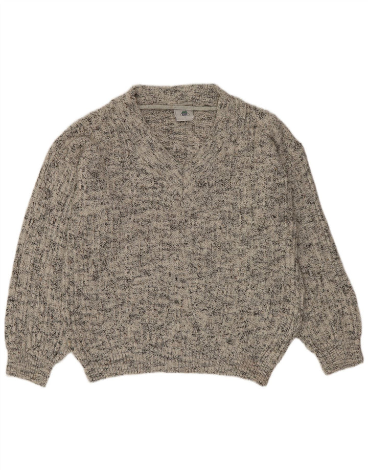 C&A Herre Ny hurtig V-hals sweater Medium Grey Flecked Acryl