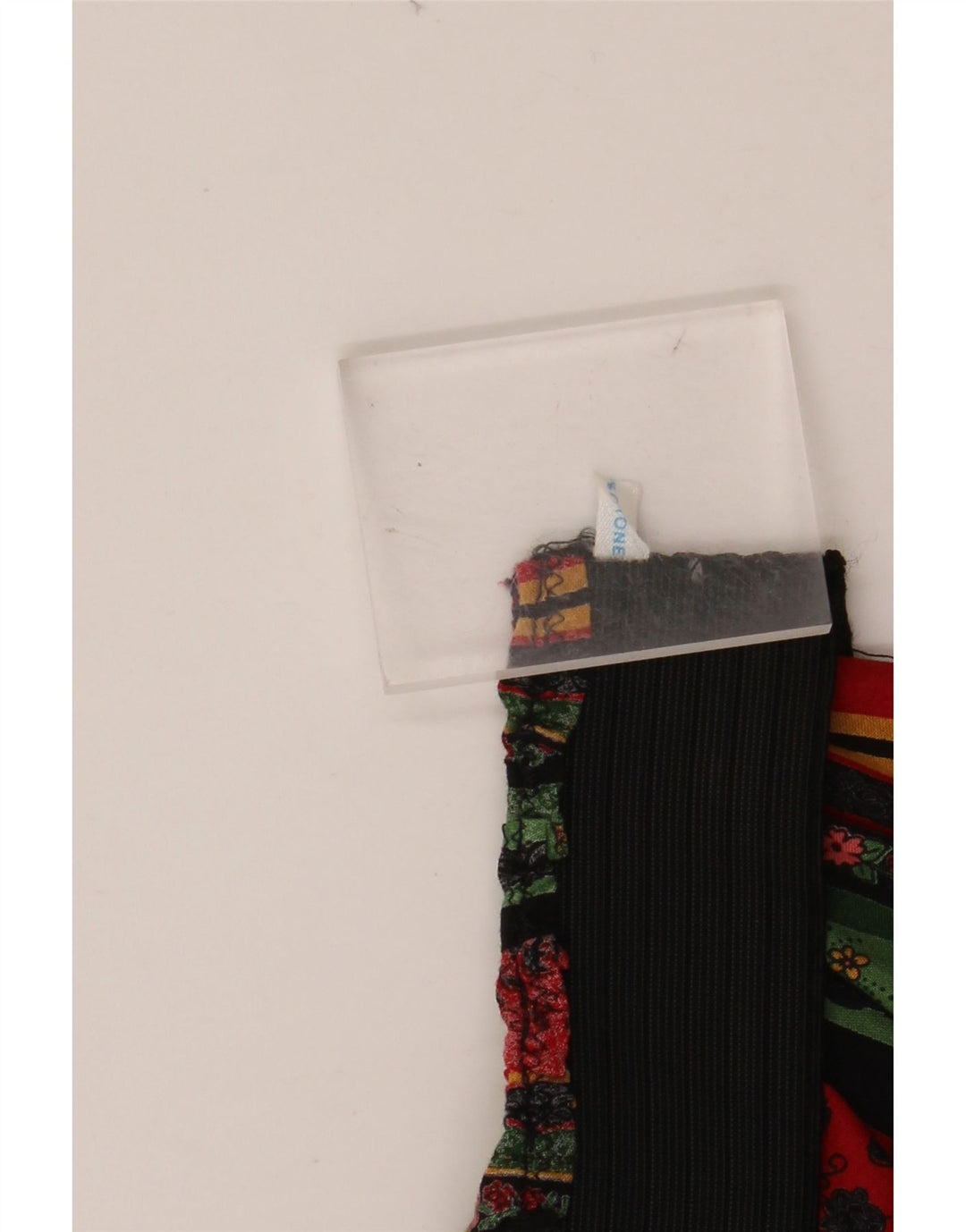 VINTAGE A-line nederdel med høj talje til kvinder W24 XS flerfarvet blomstret bomuld