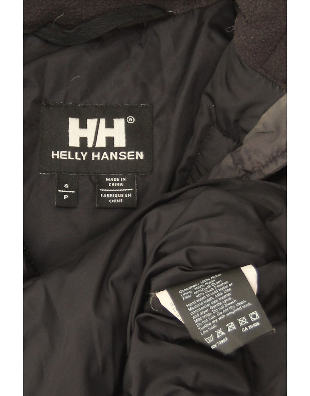 Helly Hansen Dame Hætte Oversized Polstret Frakke UK 10 Small Black Nylon