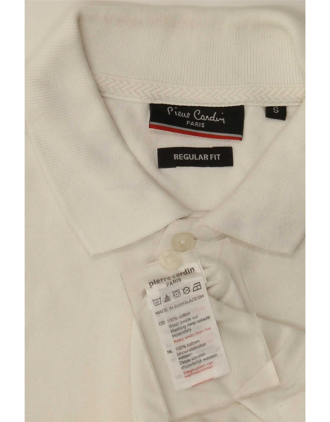 Pierre Cardin Herre Regular Fit Polo Shirt Lille hvid bomuld