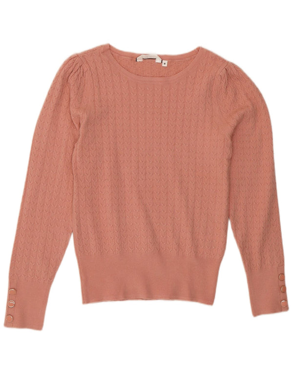Naf Dame Boat Neck Jumper Sweater UK 12 Medium Pink Viscose