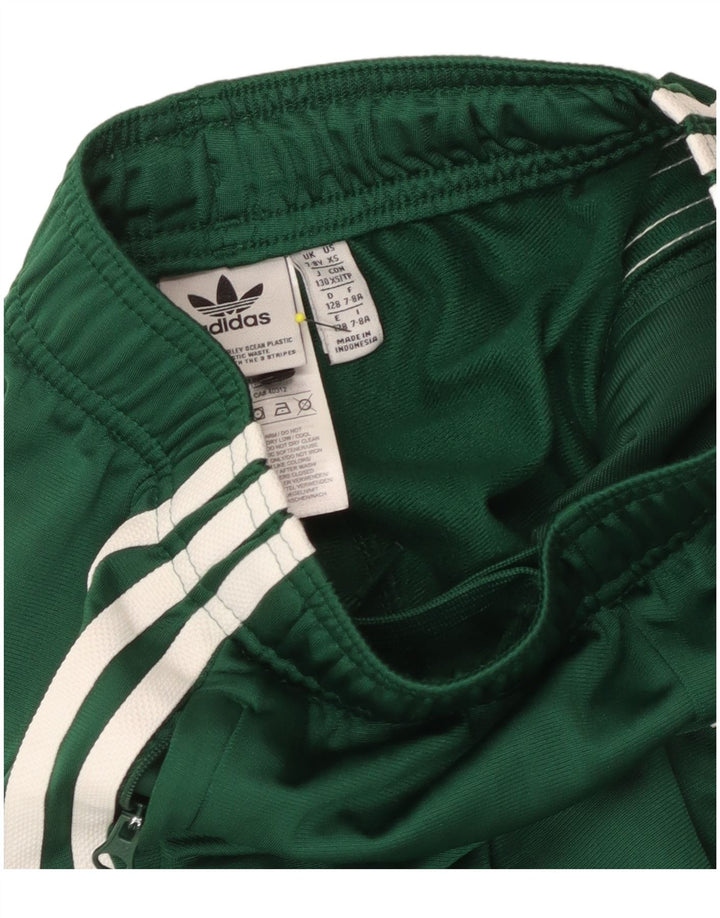 Adidas Drenge Træningsdragt Bukser Joggers 7-8 År Grøn Polyester