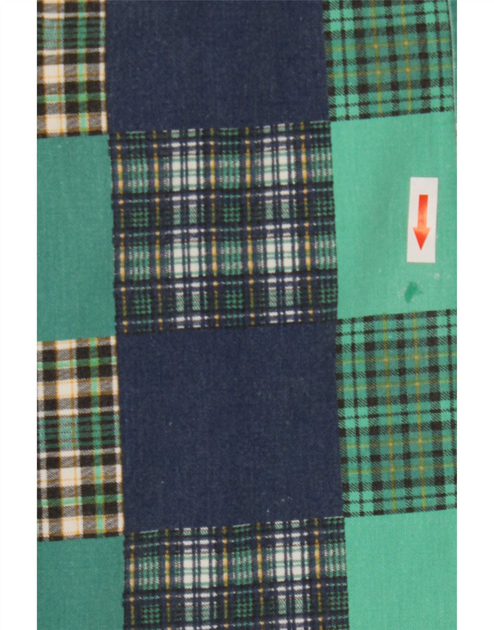 Elle Herreskjorte XL Grøn Patchwork
