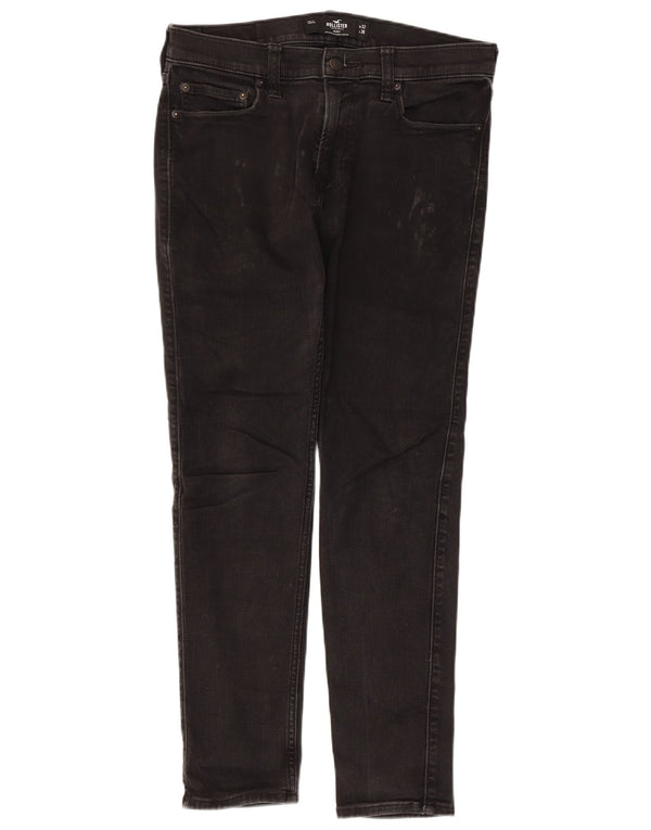 Hollister Skinny Jeans til mænd W32 L30 sort bomuld