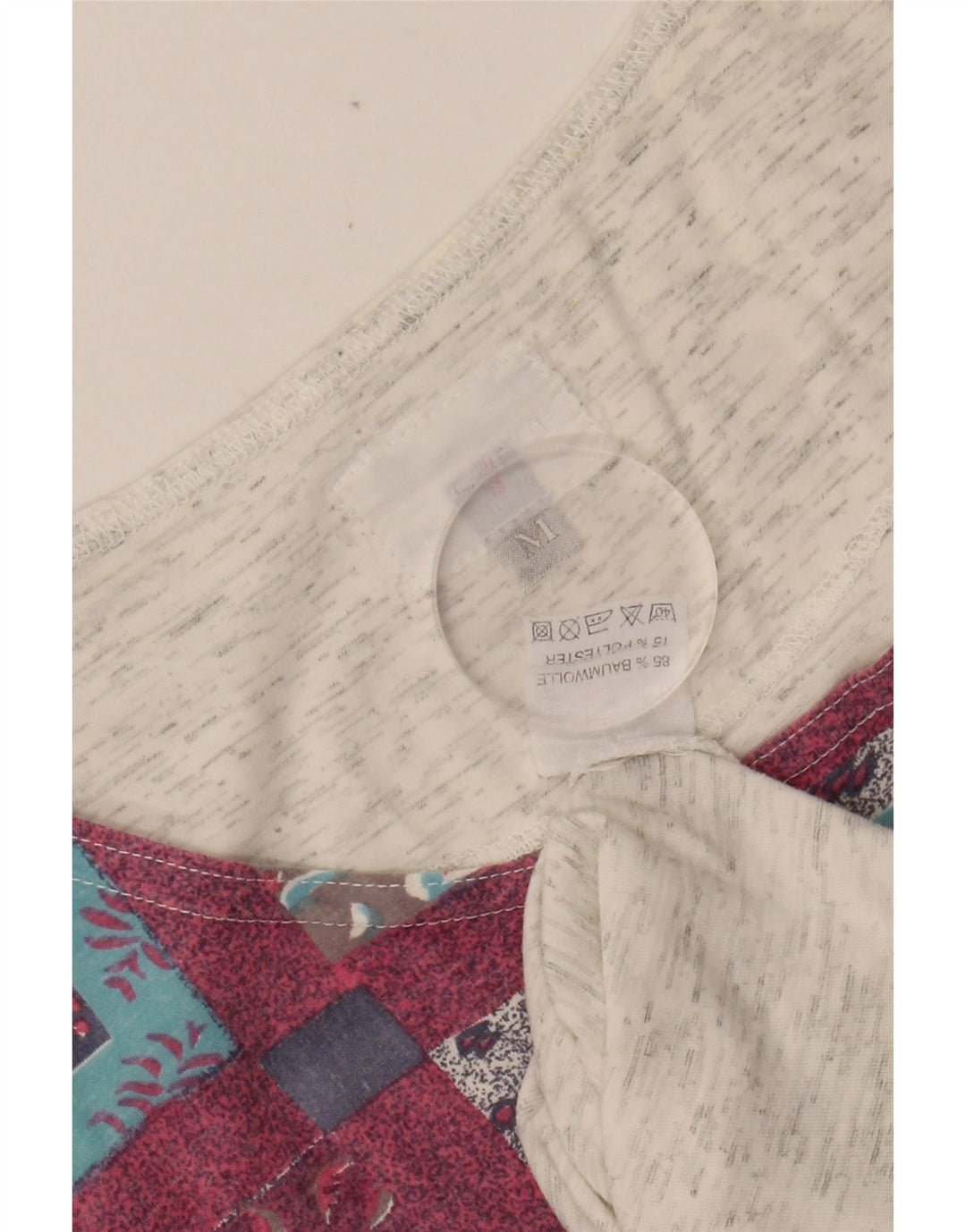 TAKE FIVE Herre Grafisk Vest Top Mellemgrå Colourblock Bomuld