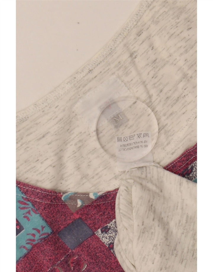 TAKE FIVE Herre Grafisk Vest Top Mellemgrå Colourblock Bomuld