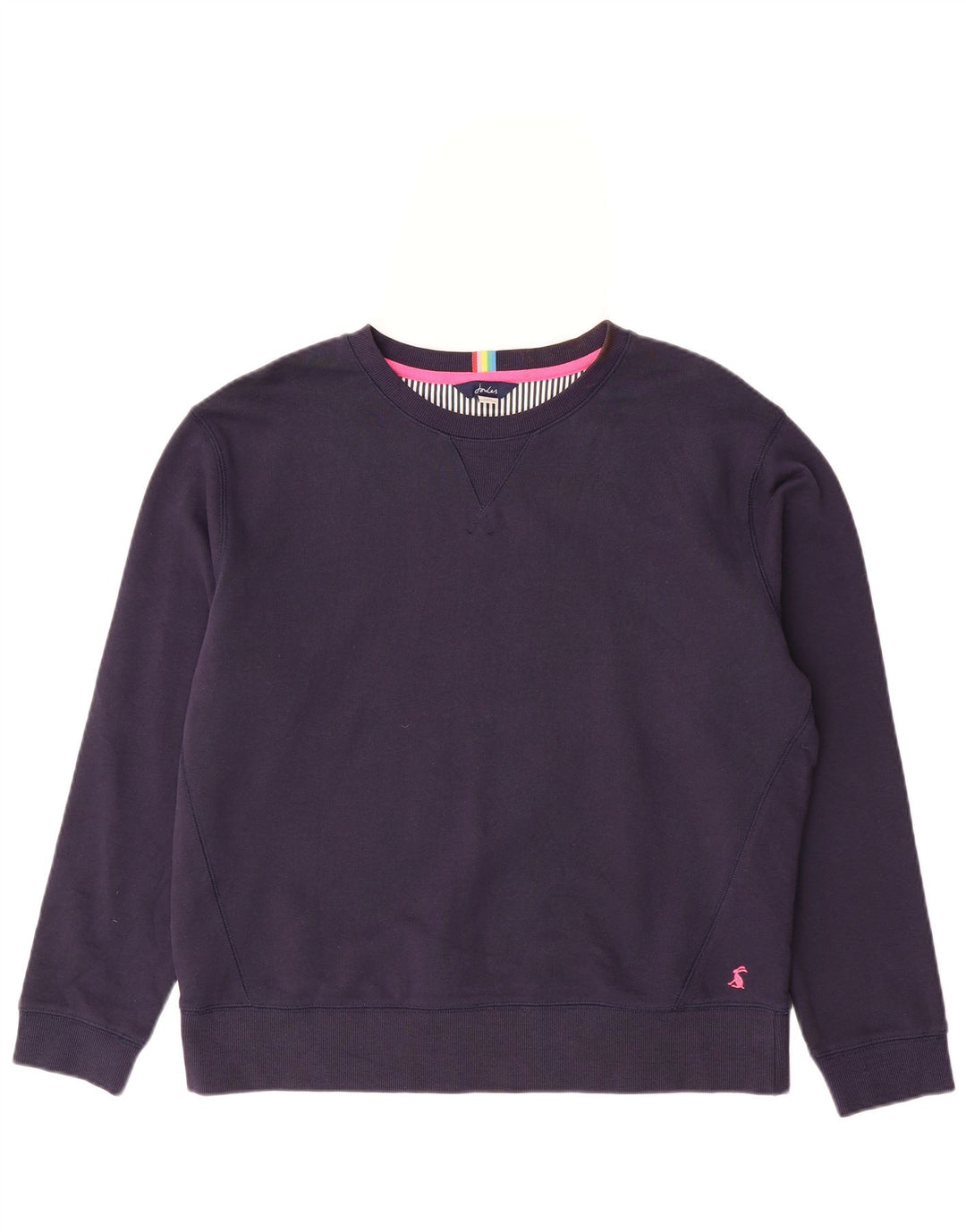 JOULES Dame Oversized Sweatshirt Jumper UK 12 Mellem marineblå bomuld
