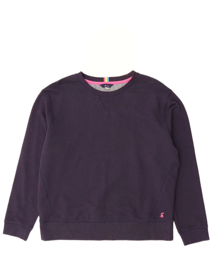 JOULES Dame Oversized Sweatshirt Jumper UK 12 Mellem marineblå bomuld