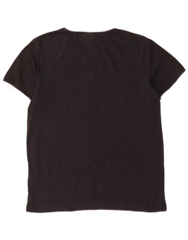 Ellesse Herre T-Shirt Top Medium Sort Bomuld