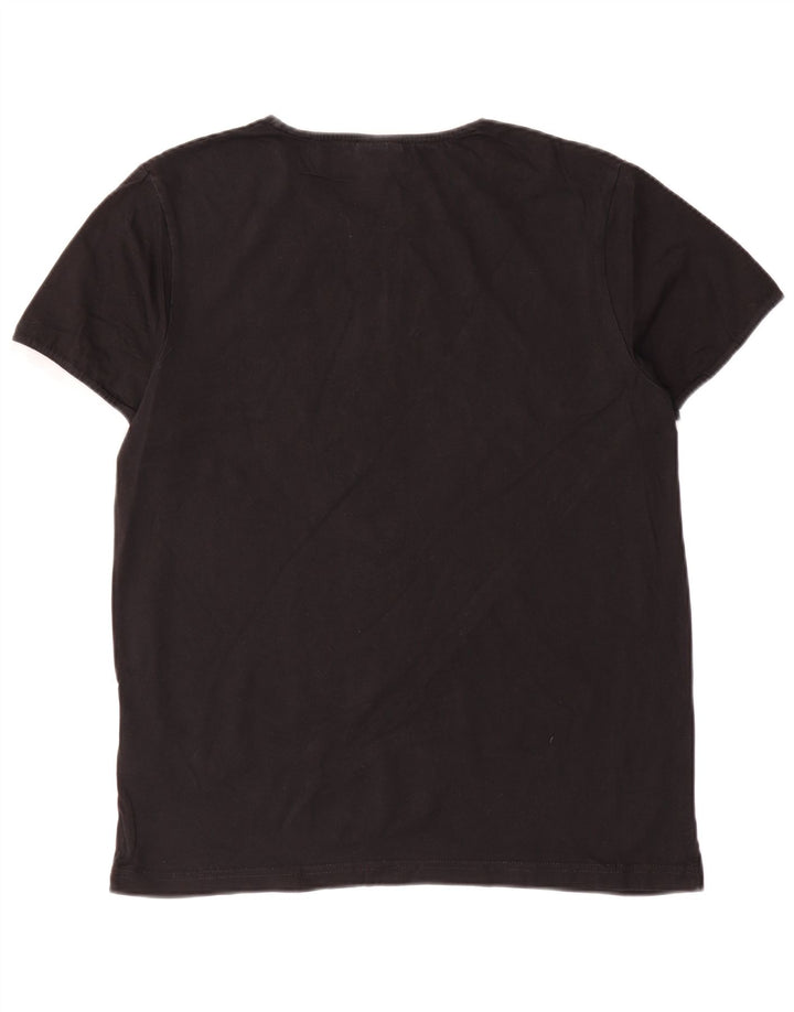 Ellesse Herre T-Shirt Top Medium Sort Bomuld