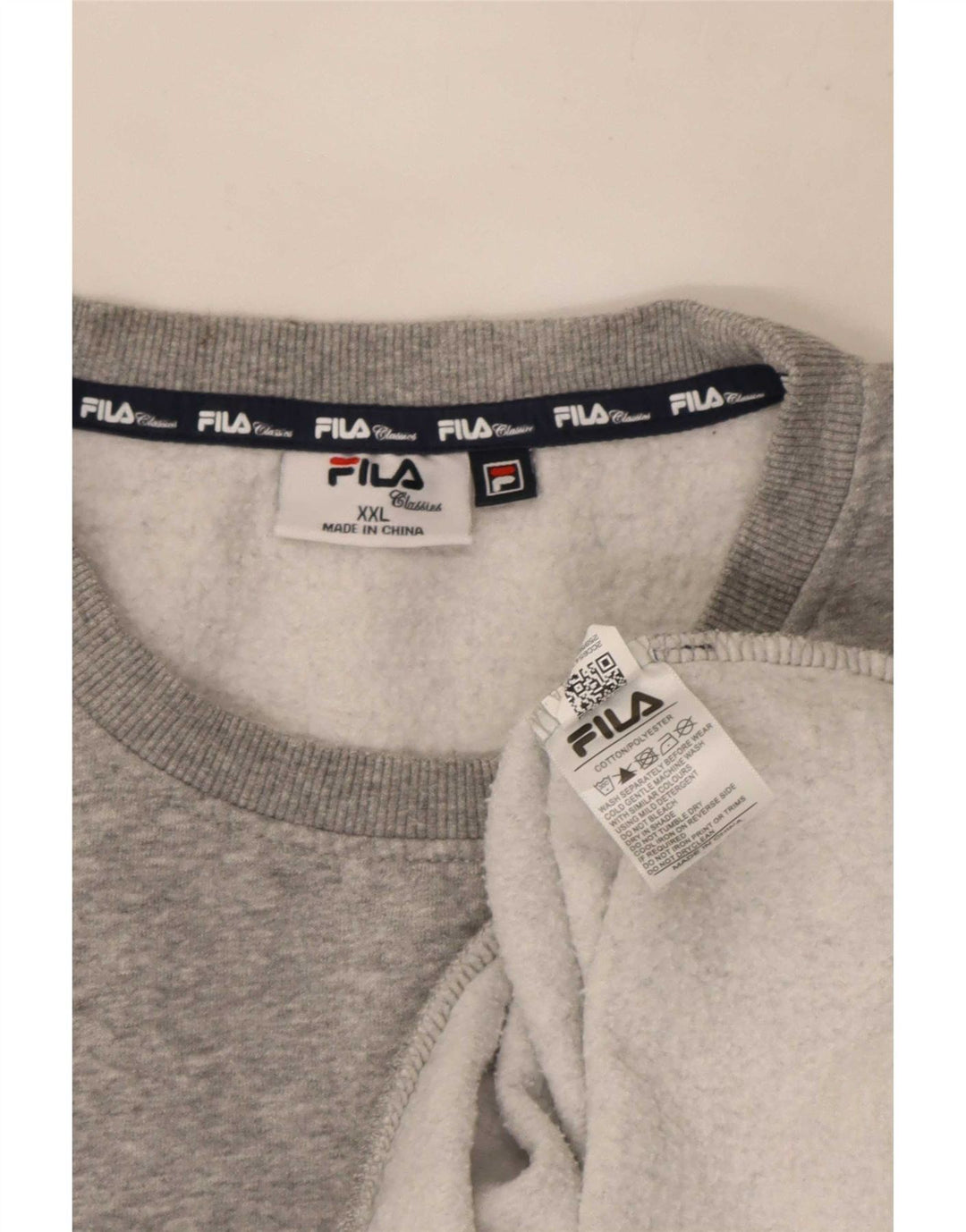 Fila Sweatshirt til mænd 2XL Grå Flecked Bomuld