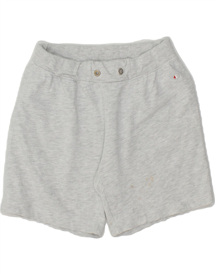 CHAMPION Womens Sport Shorts UK 8 Small Grey Cotton Vintage Champion and Second-Hand Champion from Messina Hembry 