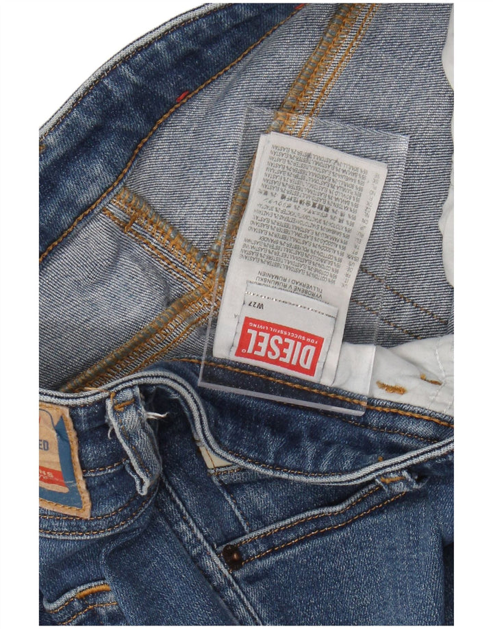 DIESEL Dame Skinny Jeans W27 L28 Blå Bomuld