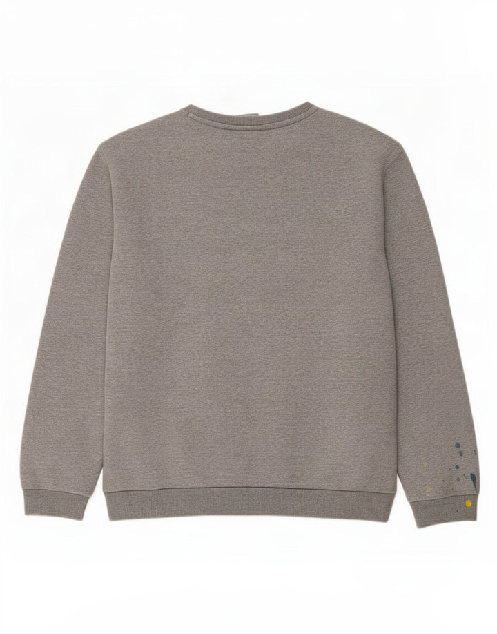 Puma Sweatshirt til mænd, stor grå flækket bomuld