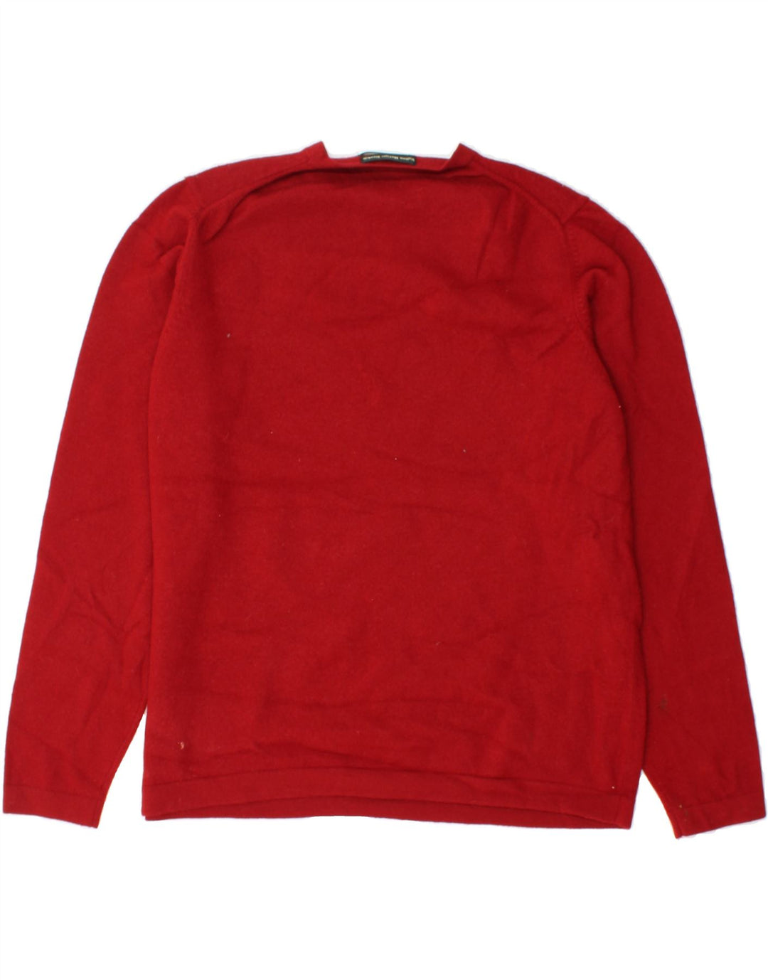 EDDIE BAUER Womens Crew Neck Jumper Sweater UK 14 Medium Red Wool Vintage Eddie Bauer and Second-Hand Eddie Bauer from Messina Hembry 