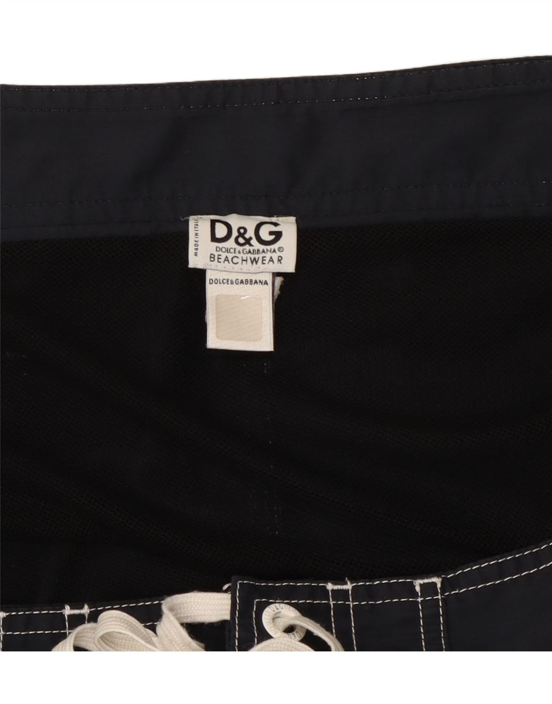 Dolce & Gabbana Grafiske svømmeshorts til mænd store marineblå farveblok
