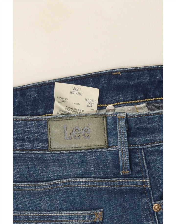 Lee Dame Denim Hot Pants W31 Medium Blue Cotton
