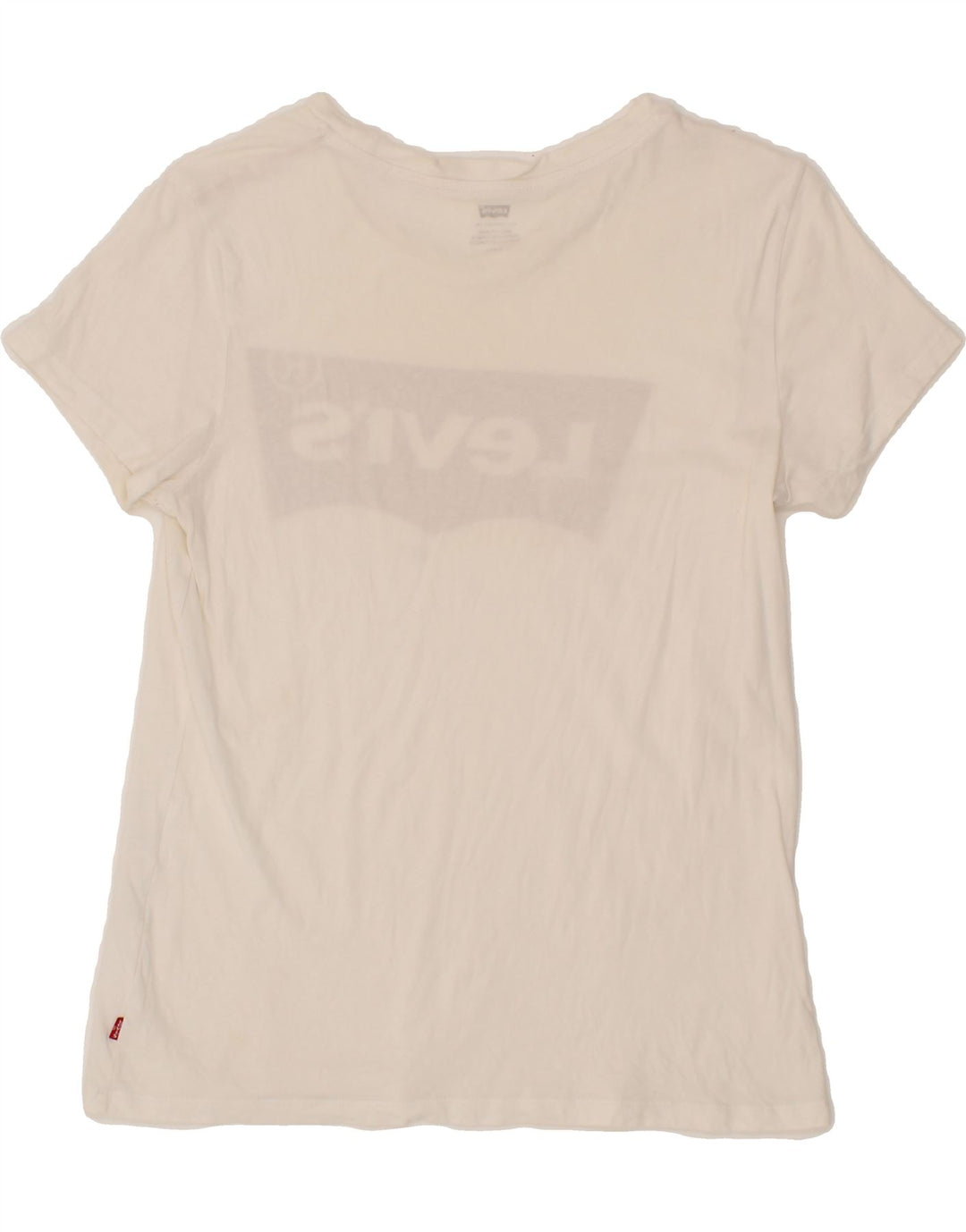 LEVI'S Womens Graphic T-Shirt Top UK 10 Small White Cotton Vintage Levi's and Second-Hand Levi's from Messina Hembry 