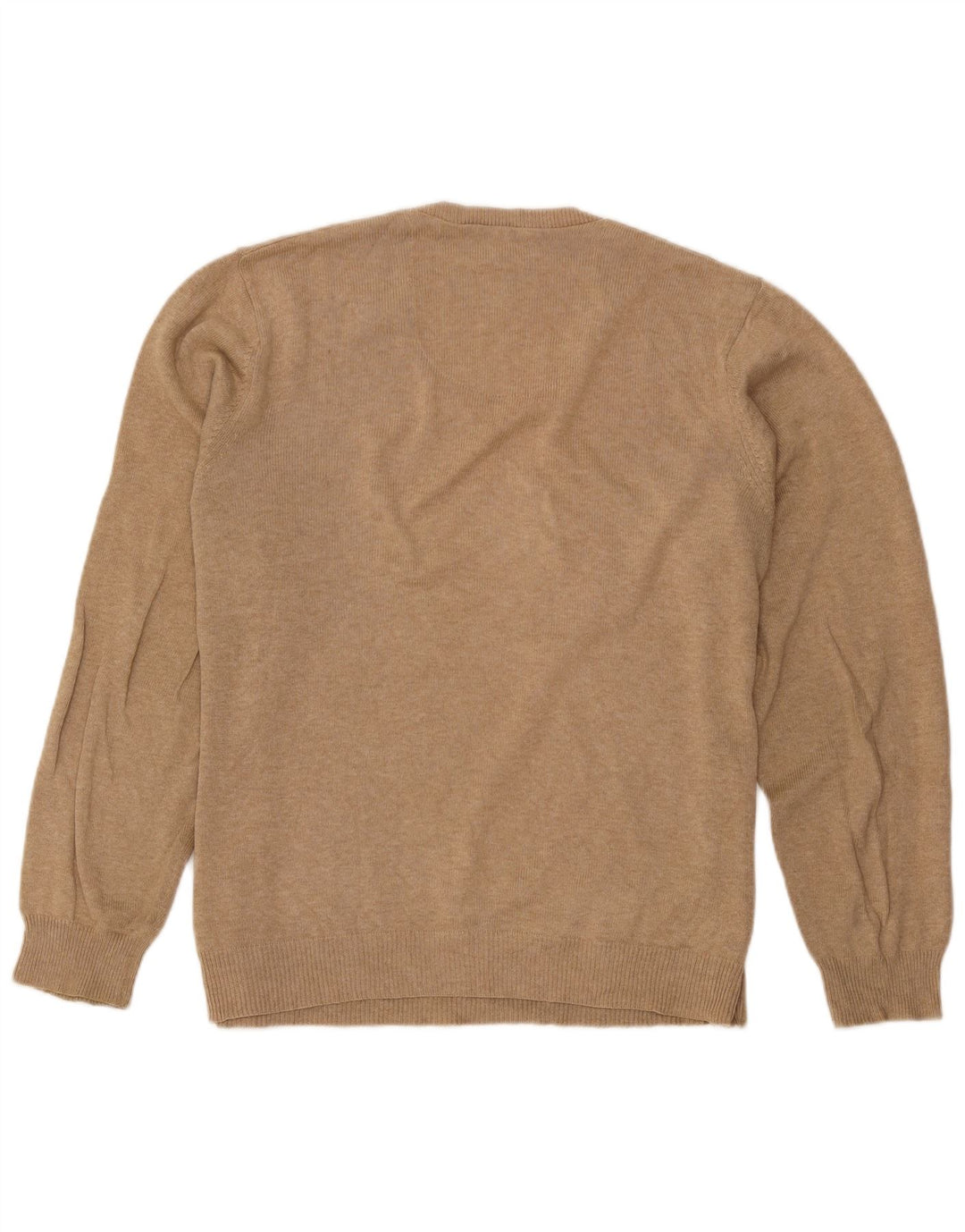 Marks & Spencer Herre V-hals sweater Stor Beige Bomuld