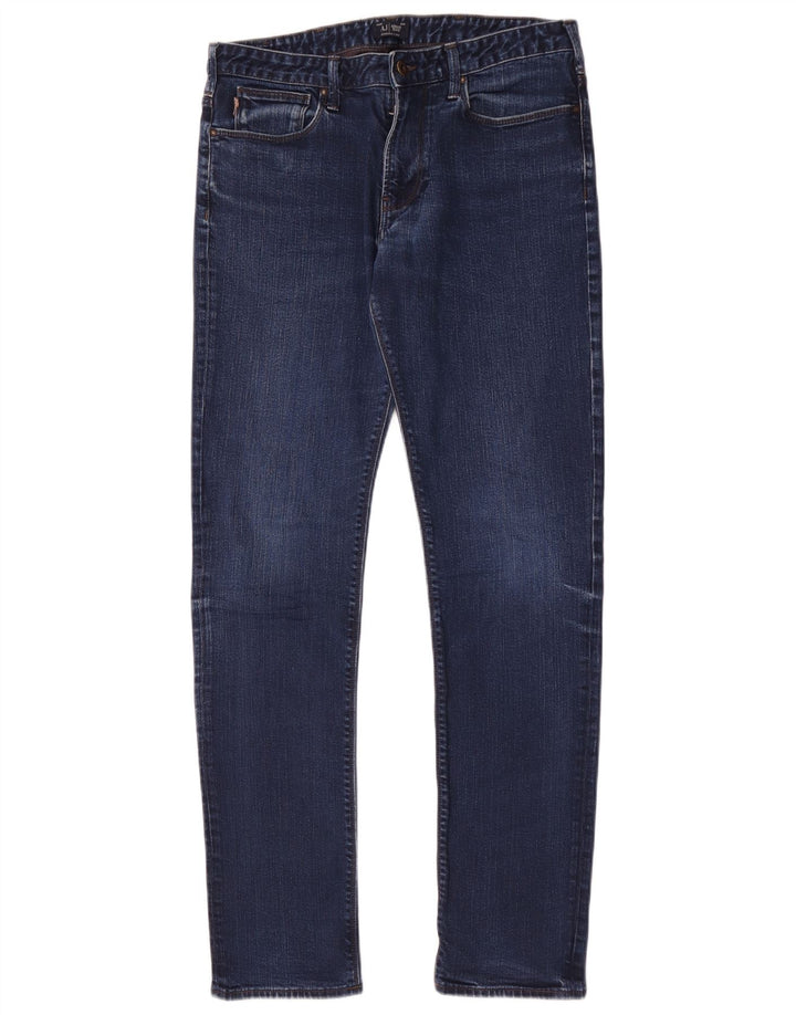 Armani Herre Slim Jeans W32 L32 Marineblå Bomuld