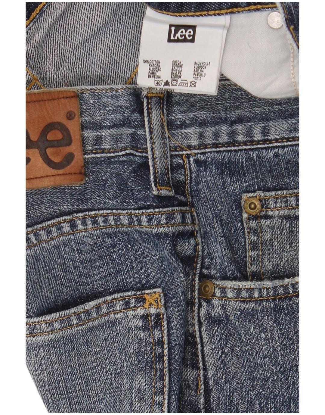 Lee Mens Seattle Straight Jeans W31 L30 Blå Bomuld