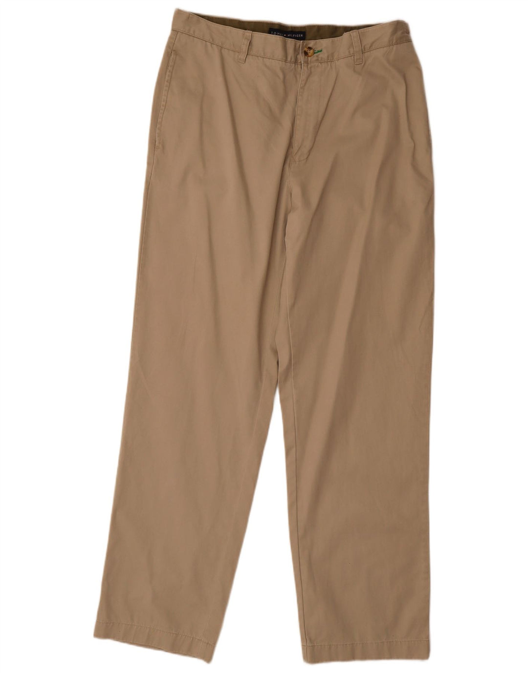 TOMMY HILFIGER Straight Chino-bukser til mænd W33 L32 Beige Bomuld