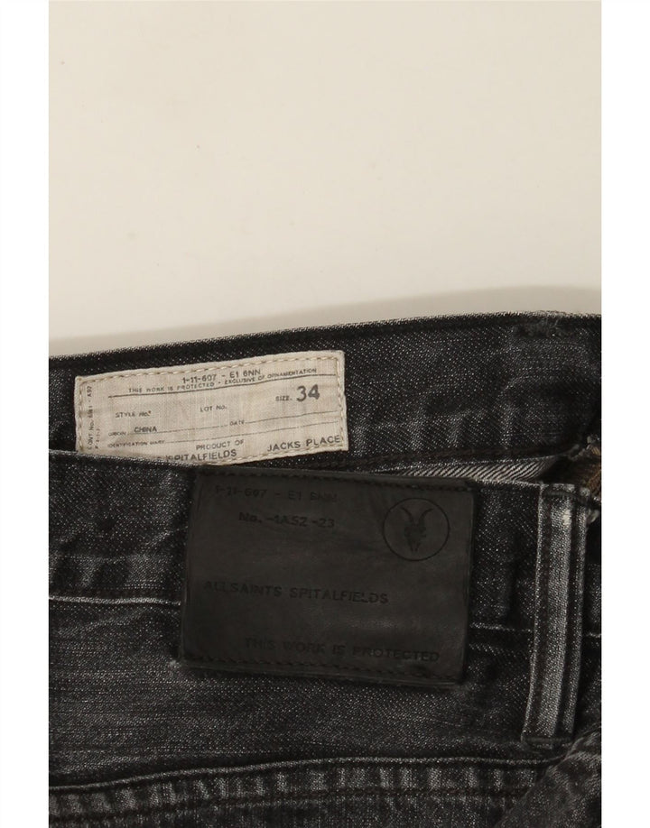 All Saints Herre Slim Jeans W34 L27 Sort Bomuld