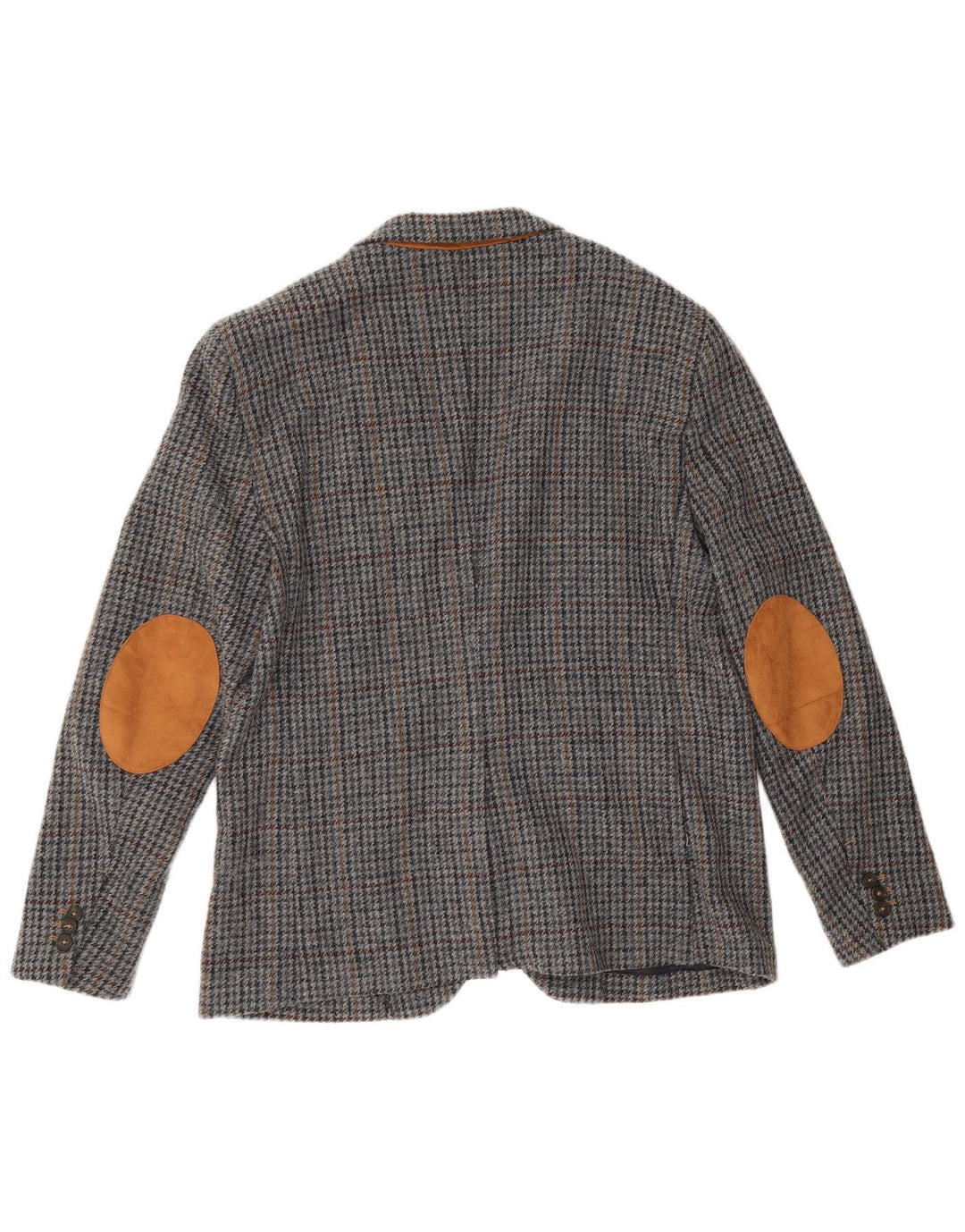 Zara Herre 2-knaps blazerjakke EU 56 XL Grå Houndstooth Polyester