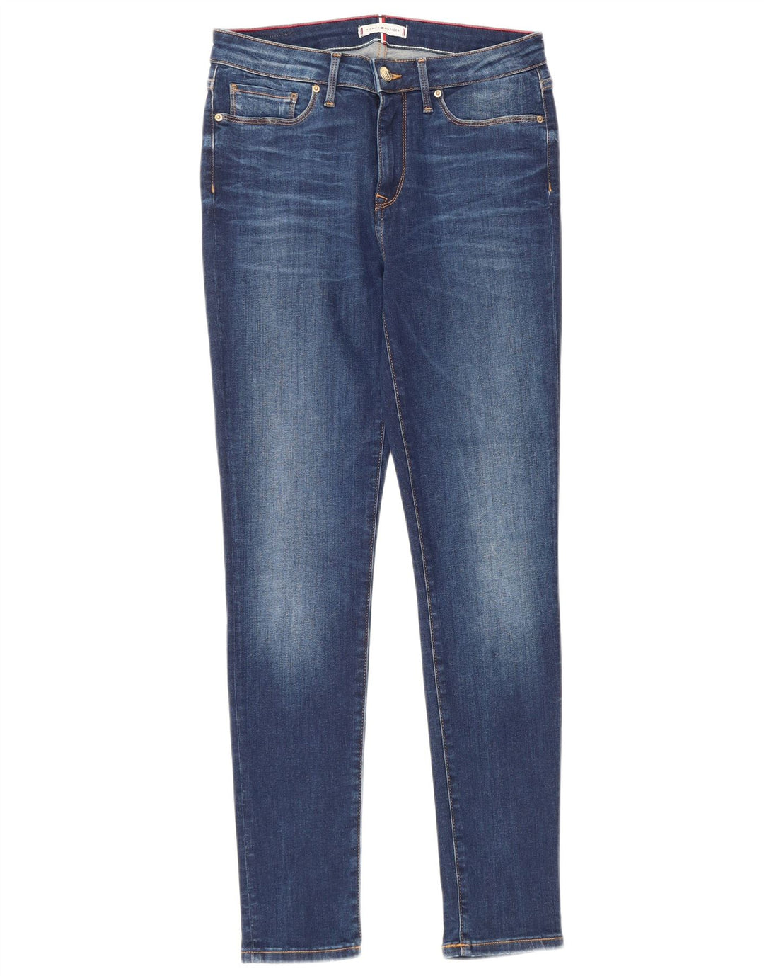 Tommy Hilfiger Dame Como Jegging Jeans W28 L28 Blå Bomuld