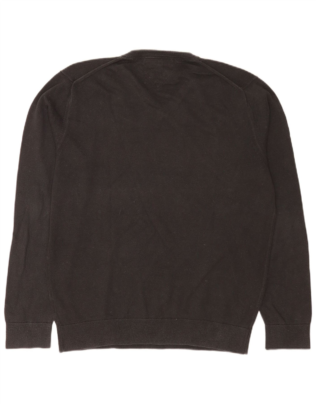Tommy Hilfiger Herre V-hals sweater Stor Sort Bomuld
