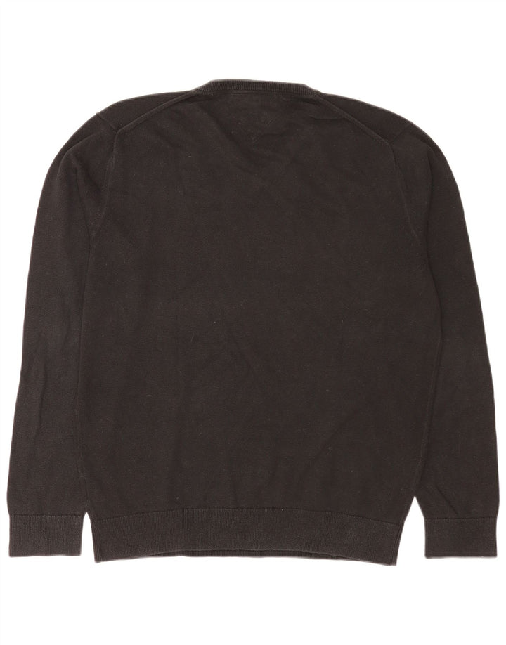Tommy Hilfiger Herre V-hals sweater Stor Sort Bomuld