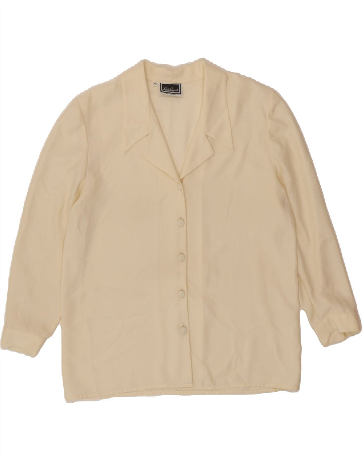 LUISA SPAGNOLI Womens 3/4 Sleeve Shirt Blouse IT 44 Medium Off White Vintage Luisa Spagnoli and Second-Hand Luisa Spagnoli from Messina Hembry 