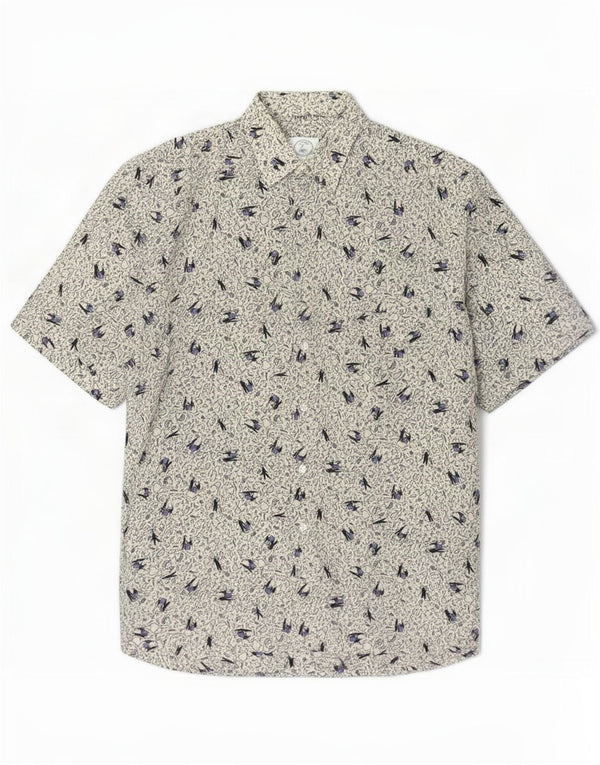 Carrel skjorte med abstrakt mønster til mænd Medium Beige