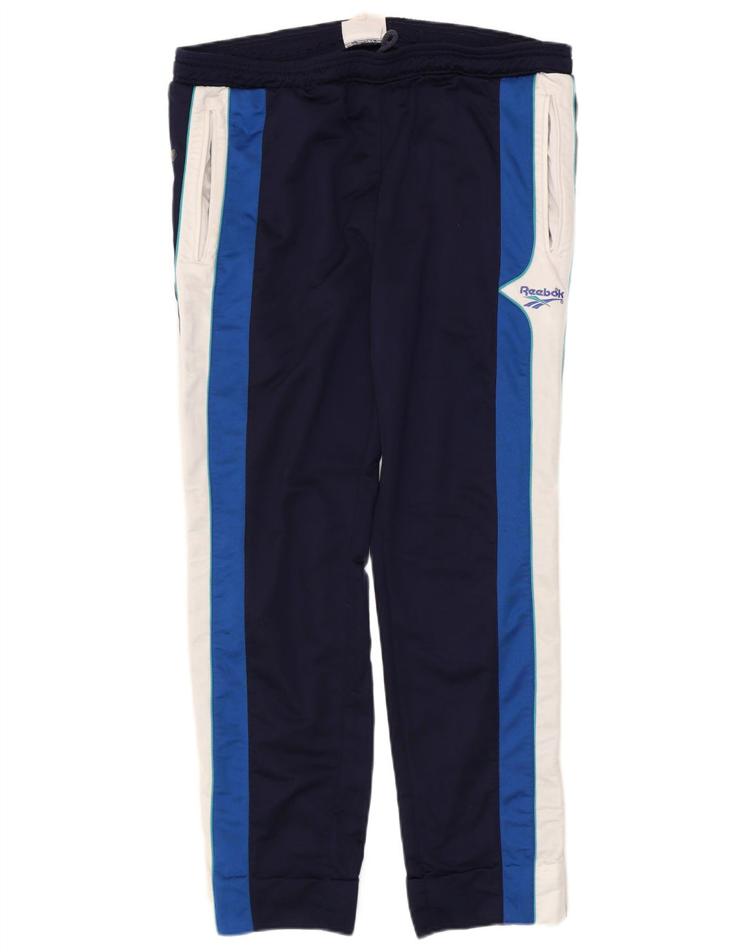 Reebok Træningsdragt bukser til mænd Large Navy Blue Colourblock Polyester