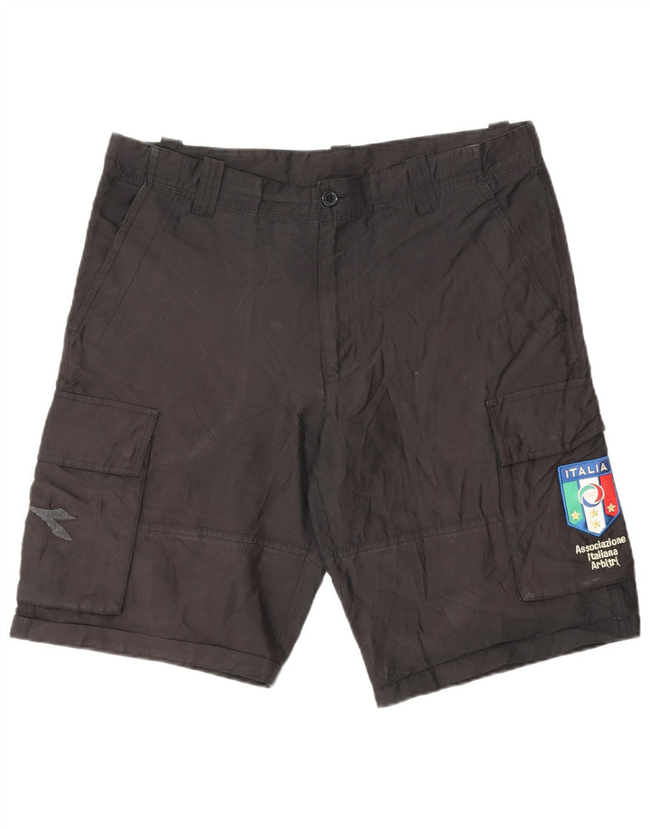 DIADORA Herre Italia Cargo Shorts Små W32 Sort Polyester