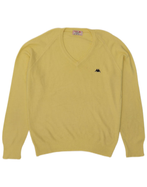 Kappa Herre V-hals sweater Medium Gul Akryl