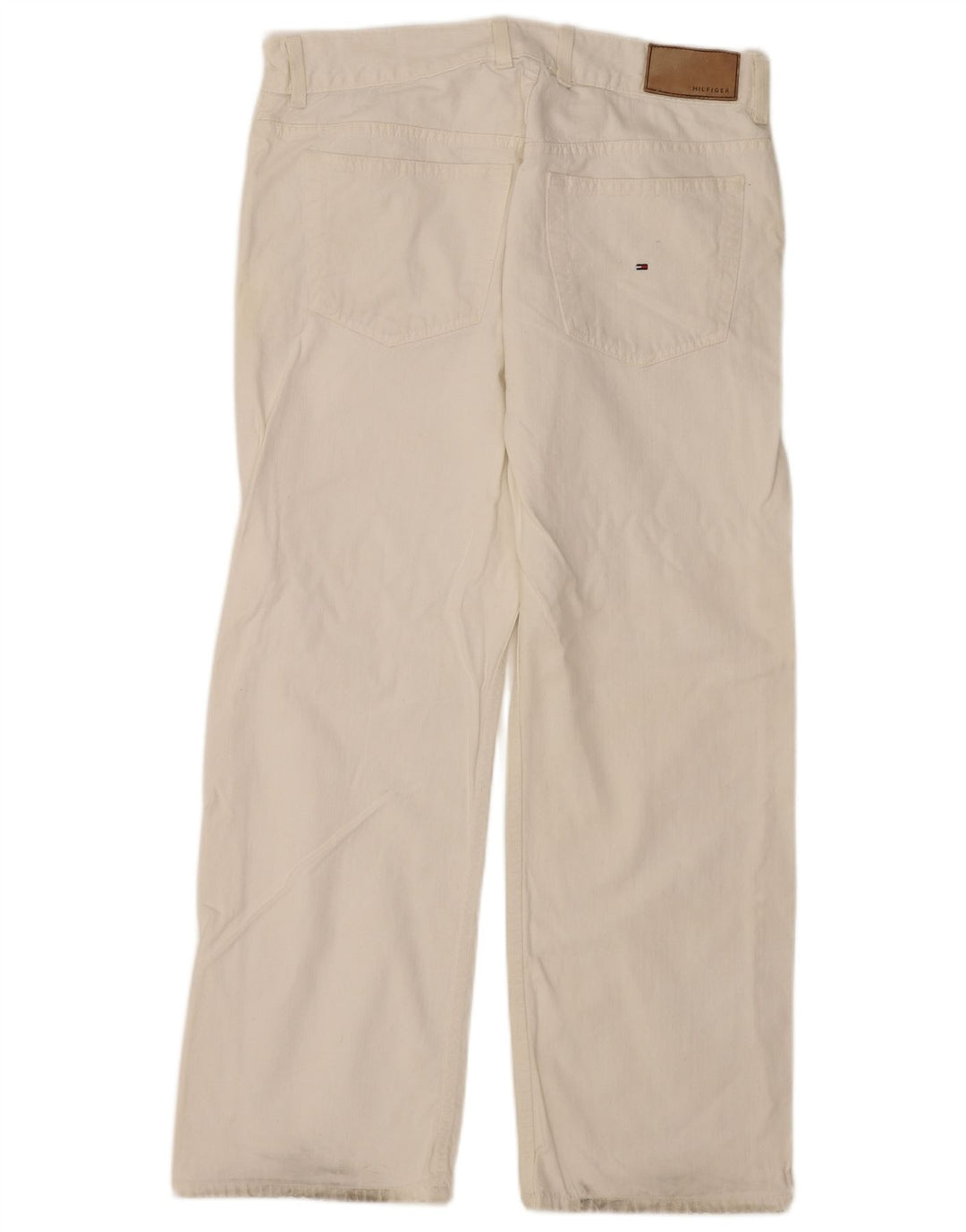 Tommy Hilfiger Herre Straight Jeans W36 L30 Hvid Bomuld
